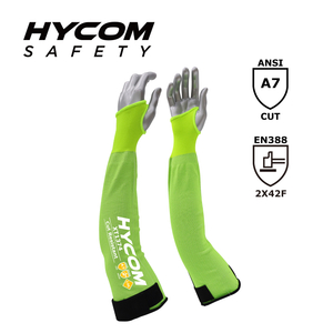 HYCOM Manchons de bras résistants aux coupures 13G ANSI 7 avec trous pour les pouces Protection de bras haute coupe