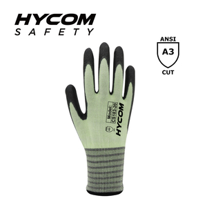 HYCOM Gant résistant aux coupures ANSI 3 18G enduit de gants EPI à filament ultra fin en PU