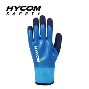 HYCOM Gant acrylique imperméable 10G avec revêtement en mousse de latex et doublure polaire, gant résistant aux coupures