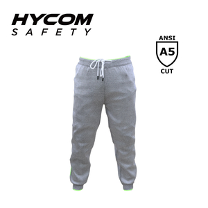 HYCOM Vêtements résistants aux coupures ANSI 5 avec taille réglable et vêtements EPI côtelés élastiques