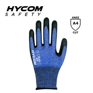 HYCOM Gant résistant aux coupures 15G ANSI 4 avec revêtement PU Gants de sécurité ultra fins