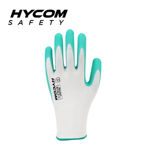 HYCOM Gant en fibre de bambou 15G avec revêtement en latex de mousse de paume Gants de sécurité super confortables