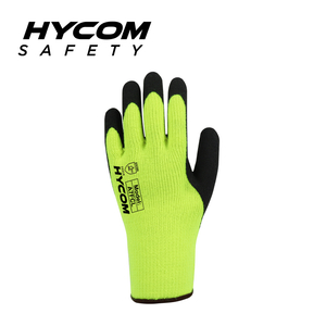HYCOM Gant acrylique plus chaud 7G avec revêtement en mousse de latex et doublure polaire, gant de travail thermique
