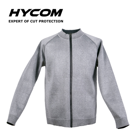 HYCOM Veste zippée résistante aux coupures ANSI 5 avec piqué respirant et trou pour le pouce Vêtements EPI