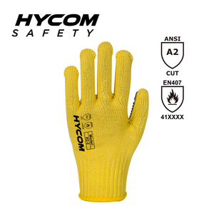 HYCOM Gant ignifuge 7G ANSI 2 en aramide avec points en PVC sur la paume Gants EPI