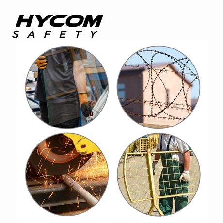 HYCOM Veste zippée résistante aux coupures ANSI 5 avec piqué respirant et trou pour le pouce Vêtements EPI
