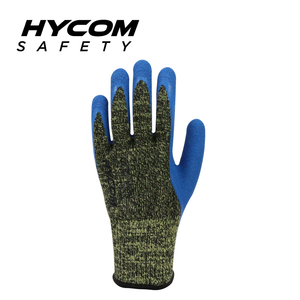 HYCOM Gant résistant aux coupures en aramide 10G ANSI 4 avec des gants de travail en latex