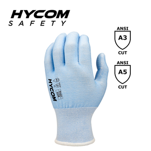 HYCOM Coupe-vent 18G Cut Level 3 ANSI 2 Gant résistant aux coupures Gants de travail HPPE de qualité alimentaire