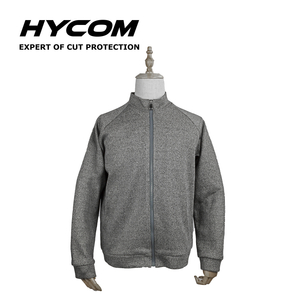 HYCOM Veste zippée en fibre de verre résistante aux coupures ANSI 4 niveau 5 avec doublure confortable en EPI