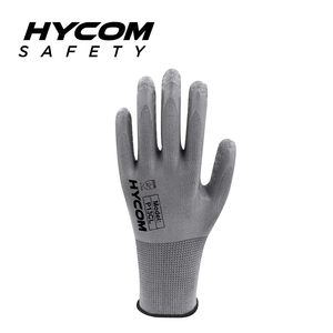 HYCOM Gant de travail en polyester 13G avec revêtement en latex froissé sur la paume Gant de sécurité Super Grip